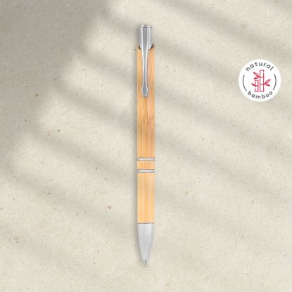 Lápis infinito em bambu, com clip metálico, impactogift