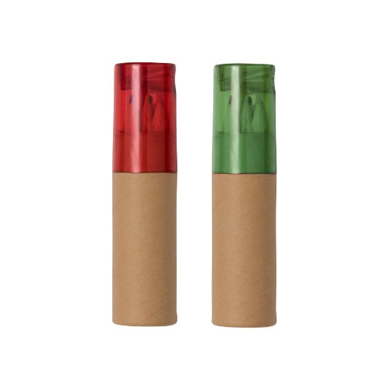 Picture of 6 Coloured Pencil And Sharpener Set In Tube